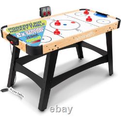 Serenelife 54 Air Hockey Game Table with 2X Stronger Motor, Light-up Scoreboard