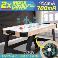 Serenelife 54 Air Hockey Game Table with 2X Stronger Motor, Light-up Scoreboard
