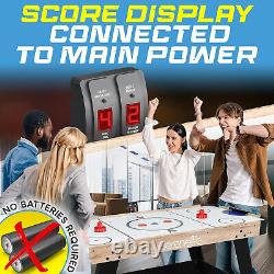 Serenelife 58 Air Hockey Game Table with 2X Stronger Motor, Digital LED Scorebo