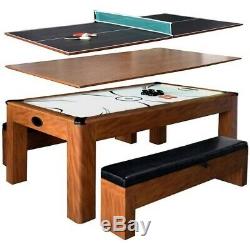 Sherwood NG2422H 7-ft Air Hockey Table with Benches