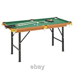 Soozier 55 Portable Folding Billiards Table Game Pool Table for Whole Family