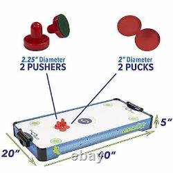 Sport Squad HX40 40 inch Table Top Air Hockey Table for Kids and Adults Ele