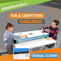 Sport Squad HX40 40 inch Table Top Air Hockey for One Size, Blue/Black