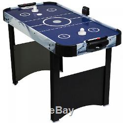 Straight Leg Air Hockey Table 48 Indoor Sport Game Play Arcade Experience Black