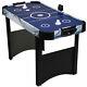 Straight Leg Air Hockey Table 48 Indoor Sport Game Play Arcade Experience Black