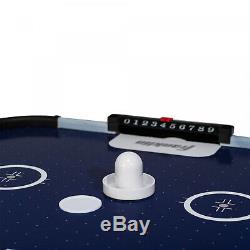 Straight Leg Air Hockey Table 48 Indoor Sport Game Play Arcade Experience Black