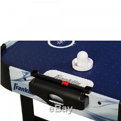 Straight Leg Air Hockey Table 48 Indoor Sport Game Play Arcade Experience Black