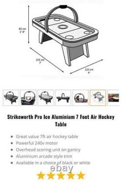 Strikeworth Pro Ice Aluminium 7 Foot Air Hockey Table New Boxed COLLECTION ONLY