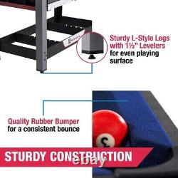 Sturdy Combo Game Table Foosball & Billiard Easy Switching Complete Accessories