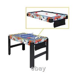 Sunnydaze 45-Inch 5-in-1 Multi-Game Table Billiards, Air Hockey, Foosball