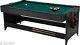 Table Billiards Air Hockey Game Table 2 in 1 Pool 7 Foot Black Home Room New
