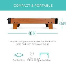 Tabletop Air Hockey Arcade Game Table with 2 Pucks, 2 Strikers 40in