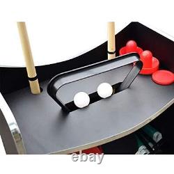 Triple Threat 6-ft 3-in-1 Multi Game Table with Billiards, Air Hockey