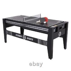 Triumph 72 4 In 1 Multi-Game Swivel Table With Air-Powered Hockey, Table Tennis