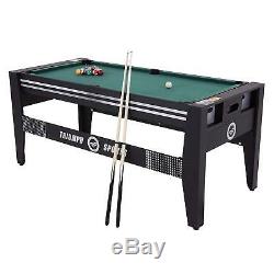 Triumph 72 4-in-1 Swivel Game Table Billiards/Air Hockey/Ping Pong/Football NEW