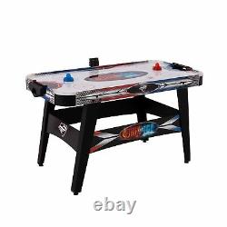 Triumph Air Hockey Table Led Light Up 54 Pushers Puck Adjustable Leg Blue Black