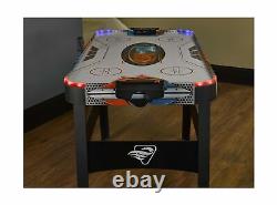 Triumph Air Hockey Table Led Light Up 54 Pushers Puck Adjustable Leg Blue Black