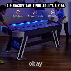 VEVOR 72 Air-Powered Hockey Table Sport Hockey Game Pushers Pucks LED Scoring