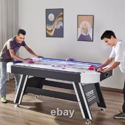 VEVOR 72 Air-Powered Hockey Table Sport Hockey Game Pushers Pucks LED Scoring