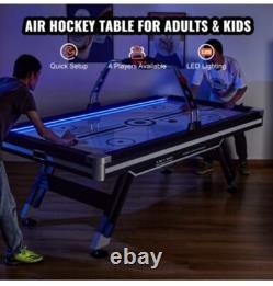 VEVOR 89 Air Powered Hockey Table withLED Electronic Score Sys 2 Pucks 2 Pushers