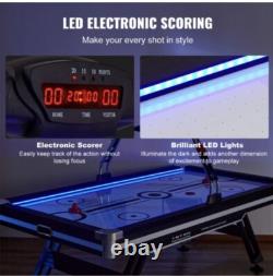 VEVOR 89 Air Powered Hockey Table withLED Electronic Score Sys 2 Pucks 2 Pushers