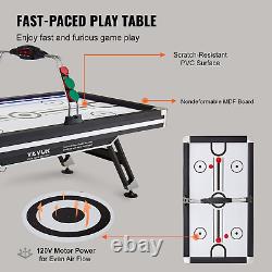 VEVOR Air-Powered Hockey Table, 89 Indoor Hockey Table for Kids and Adults, LED