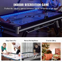 VEVOR Air-Powered Hockey Table, 89 Indoor Hockey Table for Kids and Adults, LED