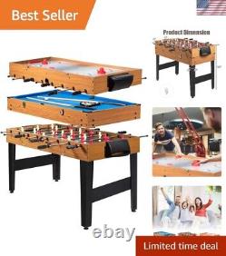 Versatile 48 Inch Multi Game Table Foosball, Billiard, Air Hockey Fun