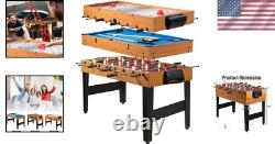 Versatile 48 Inch Multi Game Table Foosball, Billiard, Air Hockey Fun