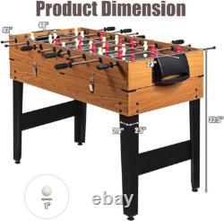 Versatile 48 Inch Multi Game Table Foosball, Billiard, Air Hockey Fun