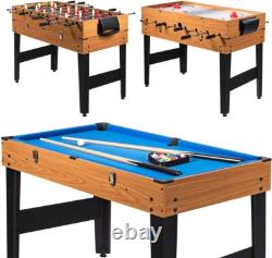 Versatile 48 Inch Multi Game Table Foosball, Billiard, Air Hockey Fun