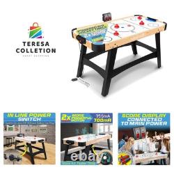 Versatile 54 Air Hockey Game Table with Adjustable Levelers & Electronic Score