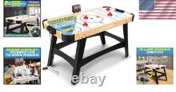 Versatile 54 Air Hockey Game Table with Adjustable Levelers & Electronic Score