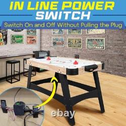 Versatile 54 Air Hockey Game Table with Adjustable Levelers & Electronic Score