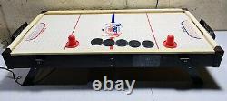 Vintage Carrom FACE OFF Fast Action Wooden Air Hockey Table with 5 Pucks 2 Pads
