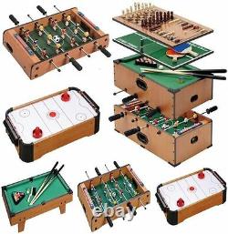 Wooden Mini Table Top Game Set Kids Desktop Arcade Play Toy Family Fun Xmas Gift