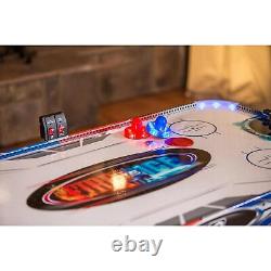 Youth Air Hockey Table with LED Strikers and Flashers plus Digital Scoreboard